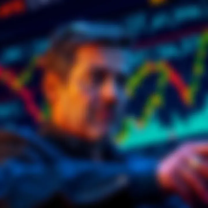 Michael Saylor sells Bitcoin, reducing his holdings, with charts showing market trends in the background.