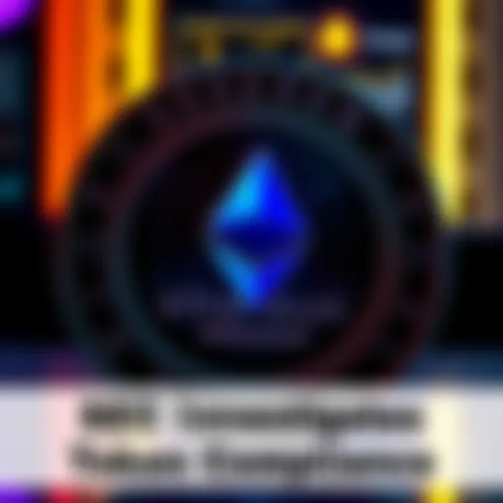 A graphic showing the SEC logo with Ethereum symbols, representing an investigation into cryptocurrency compliance.