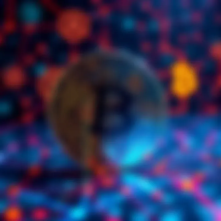 Secure Bitcoin Network A digital illustration showing a secure Bitcoin network with AI and quantum computing symbols in the background, highlighting cybersecurity efforts.