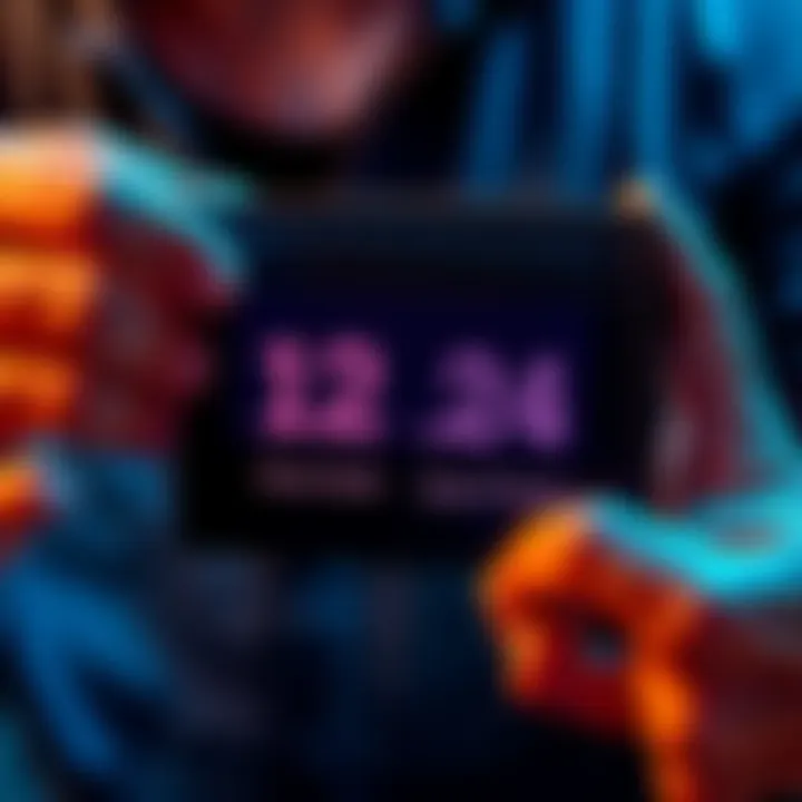 A person holds a digital wallet displaying a 12 word seed phrase alongside a 24 word seed phrase, representing the choice of security in cryptocurrency.