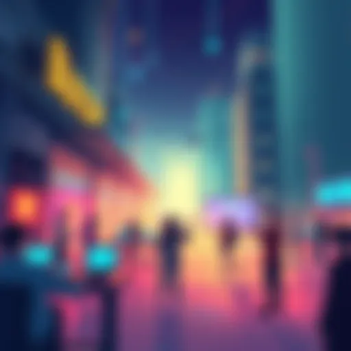 A digital illustration of people swapping tokens on the Polygon network, highlighting privacy and security features of the Bungee platform.