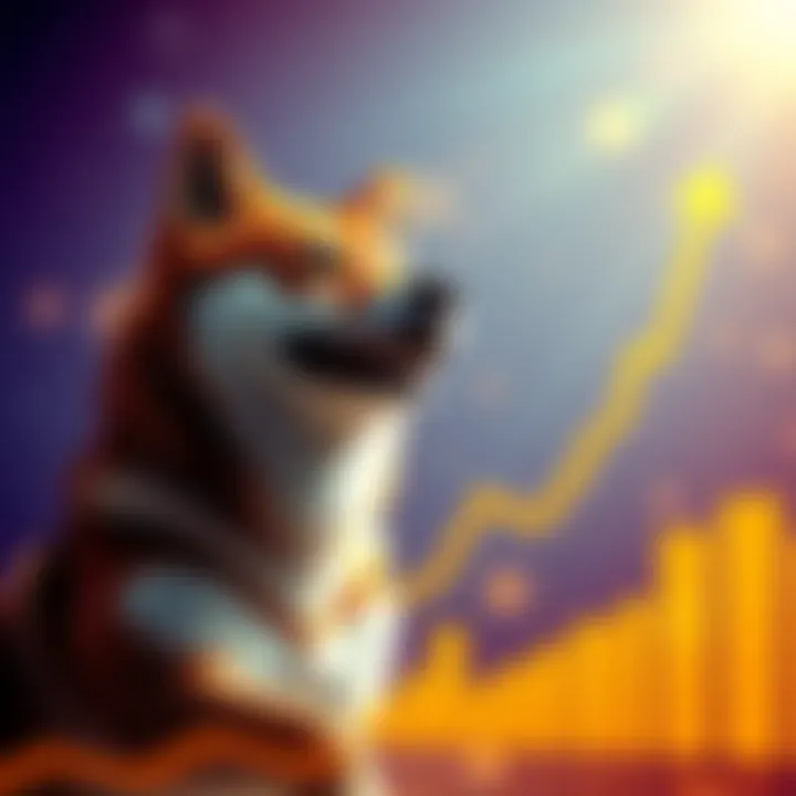 A graph showing a rising trend in Shiba Inu prices, indicating potential growth.