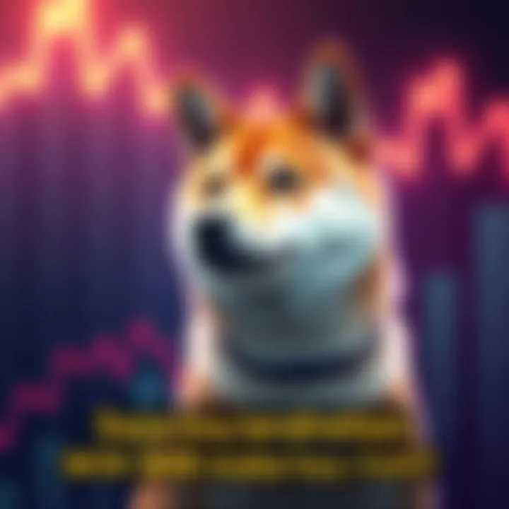 Shiba Inu Cryptocurrency A Shiba Inu dog with a rising graph symbolizing price predictions in the background