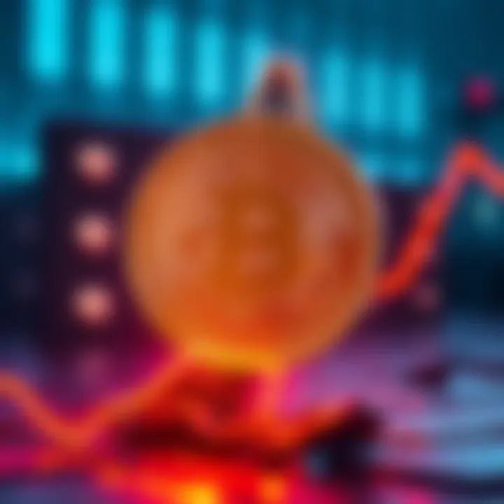 Shiba Inu Coin Decline A visual representation of the Shiba Inu coin showing a downward trend, symbolizing its price drop amid low burn rates.