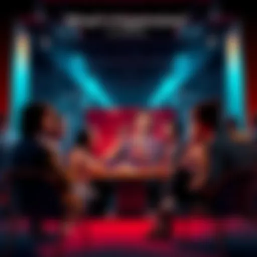 A group of people talking about shocking news events in a lively forum setting.