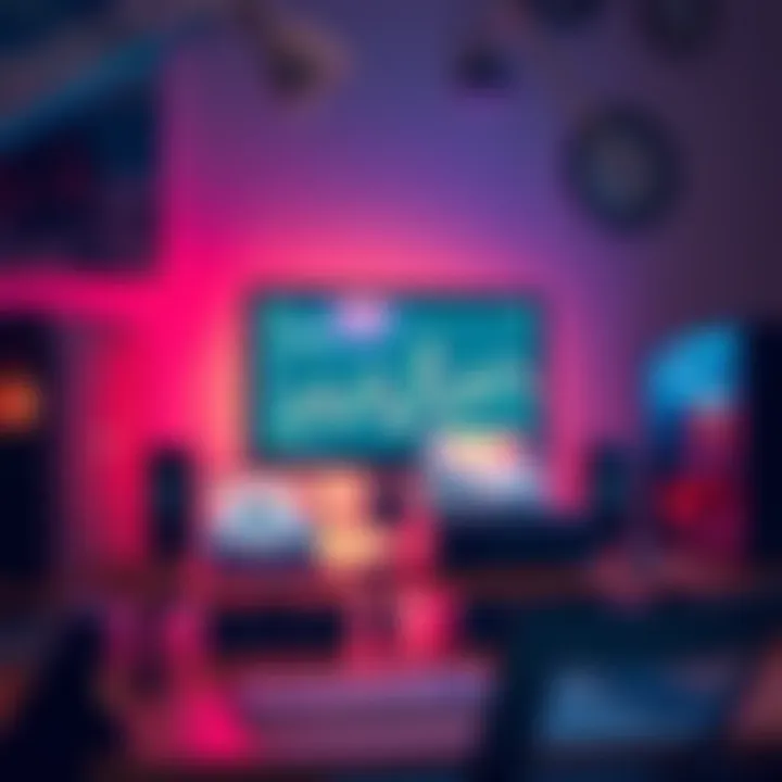 A beginner-friendly small mining device set up on a desk with a computer and accessories.