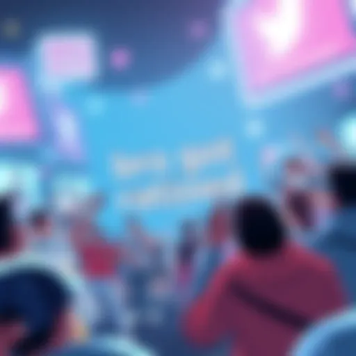 A graphic showing a popular social media post with 'bro got ratioed' text, highlighting user engagement and reactions in a vibrant online environment.