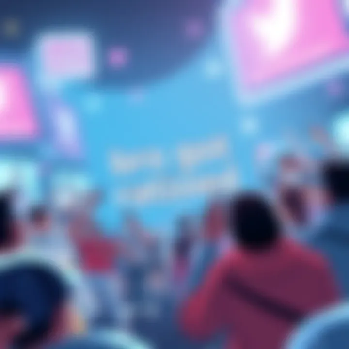 A graphic showing a popular social media post with 'bro got ratioed' text, highlighting user engagement and reactions in a vibrant online environment.