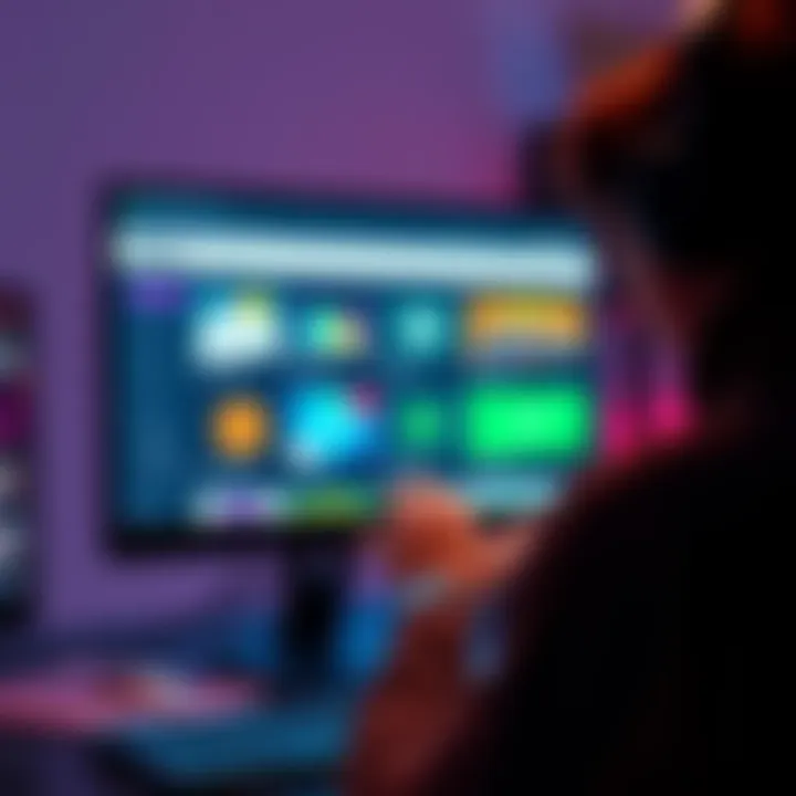 A person looking at a computer screen displaying various Solana projects, with some labeled as meme-driven and others as innovative.