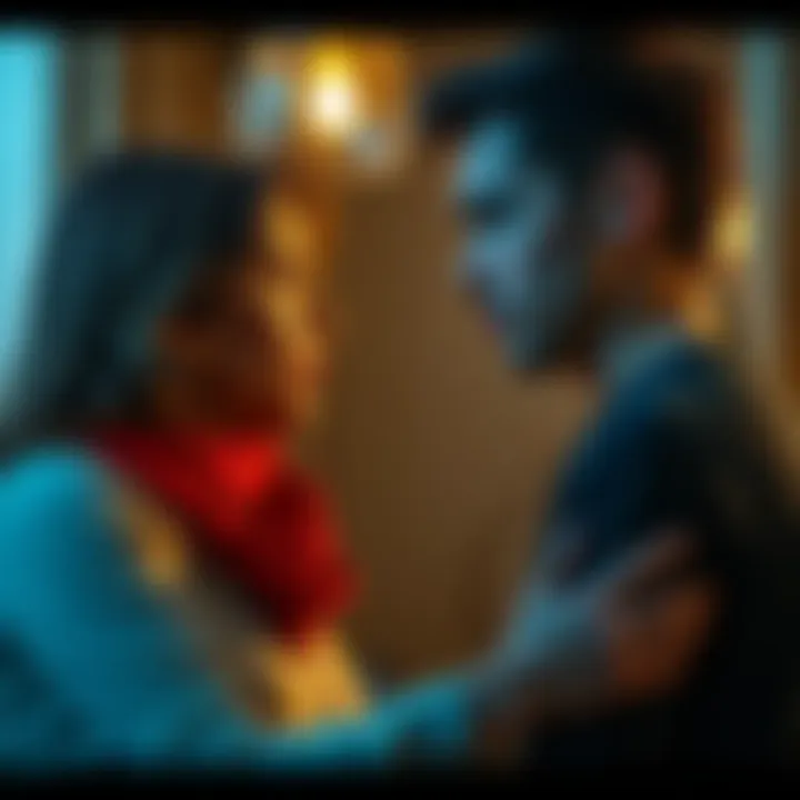 A young man confronts his mother about dating his former classmate, showing tension and emotion between them.