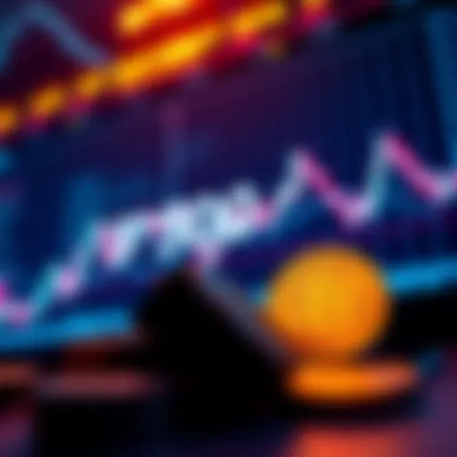 Graph showing the S&P 500 index hitting a new all-time high with crypto coins in the foreground