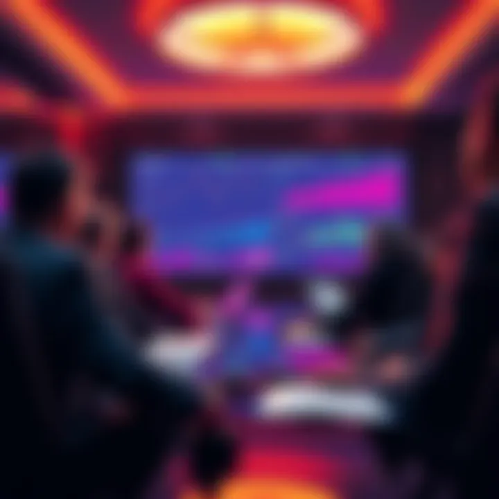 People debating stablecoin yield in a conference room with charts on a screen