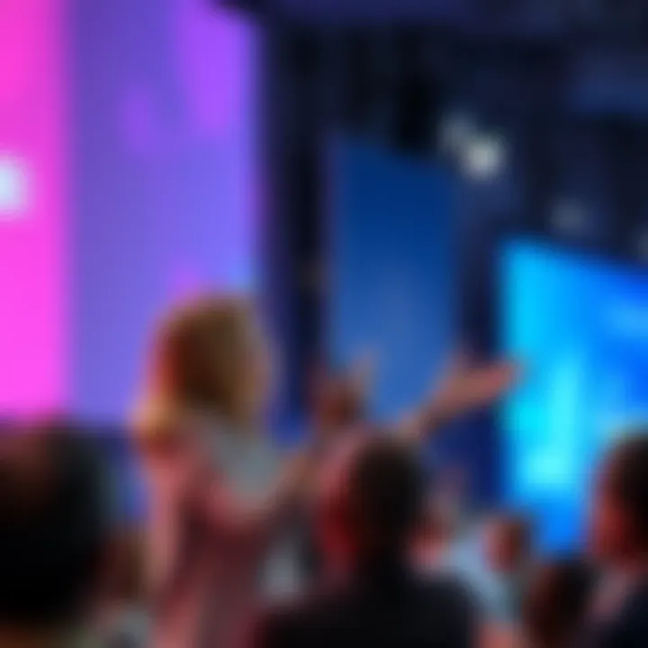 Staci Warden, CEO of Algorand, speaking about blockchain and finance at a conference, engaging the audience with her insights.