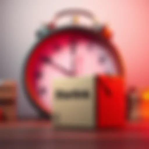 A delivery box labeled Starlink sits in front of a clock showing a long wait time.
