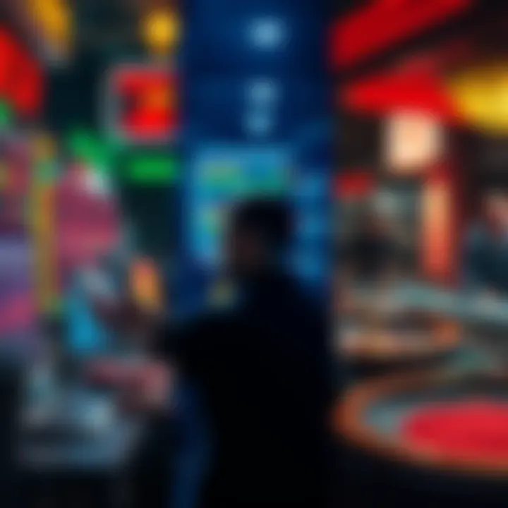 Stock Traders vs Crypto Traders vs Gamblers A split image showing a stock trader at a computer, a crypto trader on a phone, and a gambler at a casino table, representing different trading styles