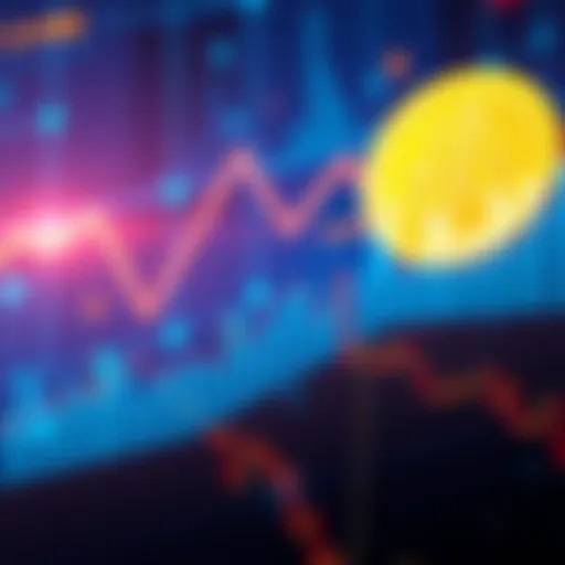 Graph showing a decline in shareholder value with Bitcoin symbol in the background