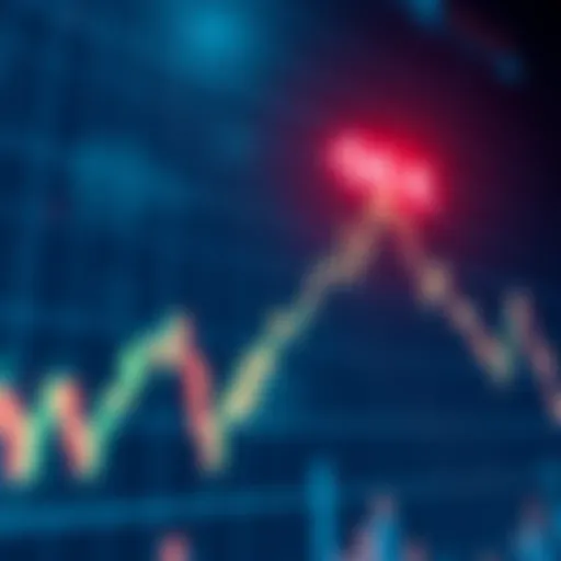 A stock market graph showing an upward trend with a target of 56K prominently displayed
