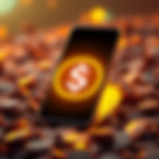 A futuristic smartphone with the $STRC logo glowing on its screen, symbolizing its potential in digital assets.