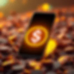 $STRC cryptocurrency and smartphone A futuristic smartphone with the $STRC logo glowing on its screen, symbolizing its potential in digital assets.
