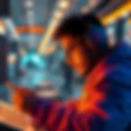 A person using a digital platform to swap Ethereum for Solana quickly and safely, with a focus on efficiency and security.