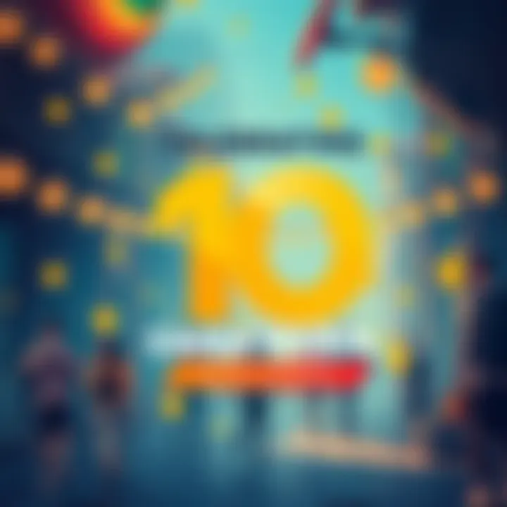 A colorful graphic celebrating Sweatcoin's 10th anniversary with people sharing their journey and walking stories.
