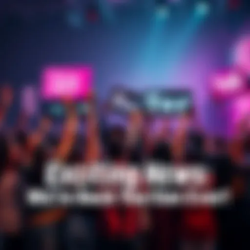 A group of diverse people celebrating their return with excitement and enthusiasm, holding signs of fresh ideas and content.