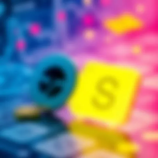 Graphic showing Tether logo and SQRIL payment platform with QR codes and money exchange symbols