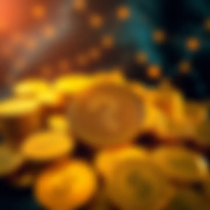 A graphic showing Tether's assets with dollar signs and a question mark symbol above, representing concerns about financial transparency.