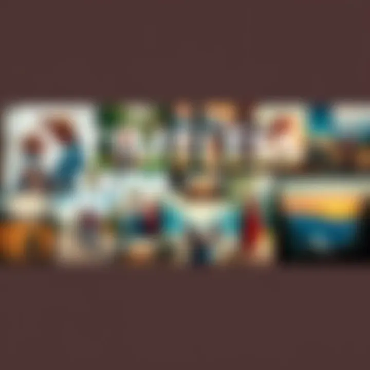 A collage of various timeless moments including family gatherings, iconic cultural events, and nature scenes that evoke nostalgia and enduring significance.