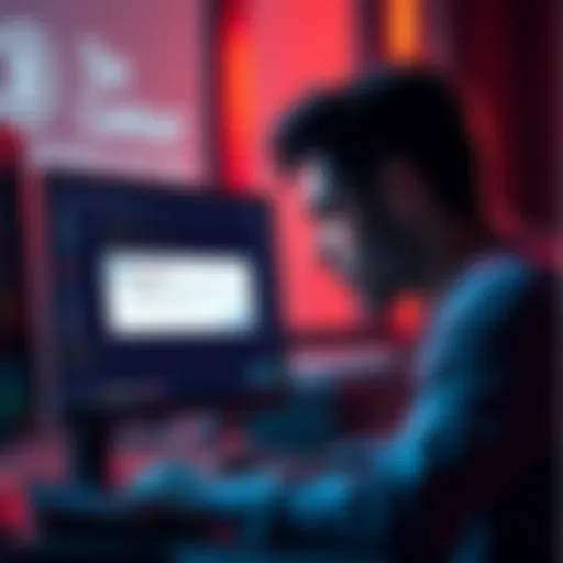 A worried user looking at their computer screen with a token transfer error message, indicating lost tokens to a smart contract address.