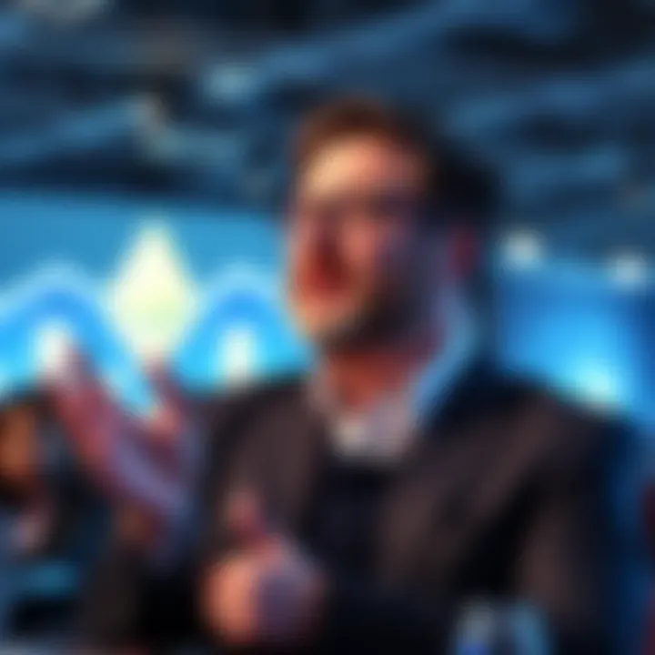 Tom Lee speaking at a finance event about Ethereum's price prediction