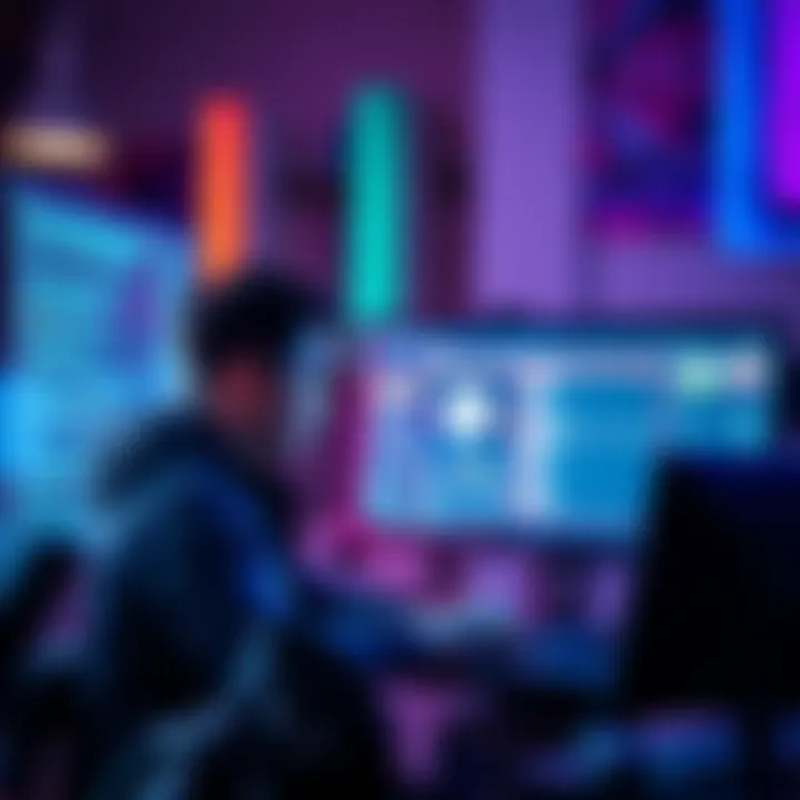 A developer using Wibe3 on a computer screen to generate a decentralized application with simple prompts