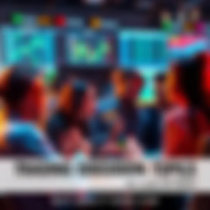 People engaged in a lively discussion about trading strategies and market analysis.