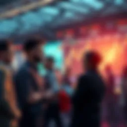 People engaging in conversations about trading strategies and market trends