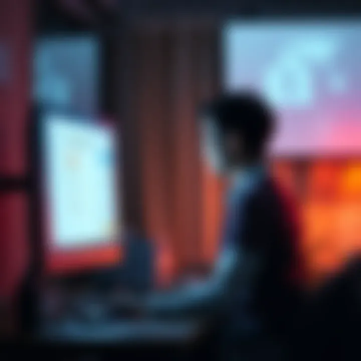 A person sitting at a computer, inputting a 24-word recovery phrase for a Chrome Extension setup, looking focused on the screen.