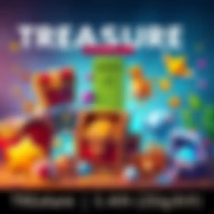 A colorful illustration of various treasures arranged in a ranking format, highlighting the worst at the top and the best at the second position, with additional treasures shown as hidden gems in the 5th to 8th spots.