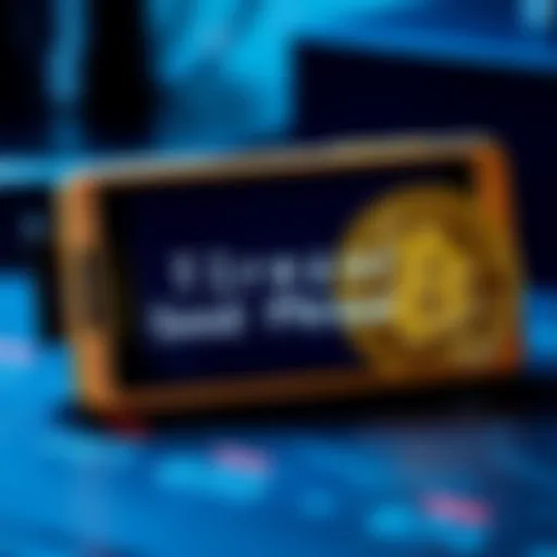 A close-up of a Trezor device displaying a 20-word seed phrase on the screen, alongside a Bitcoin symbol.