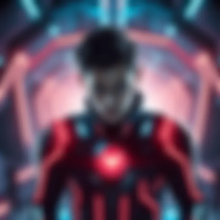 Tron Ares movie poster featuring the main character in a futuristic setting with glowing lights.