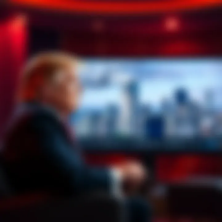 Donald Trump speaking during a television interview after the 9/11 attacks, showcasing his reactions and thoughts post-event.