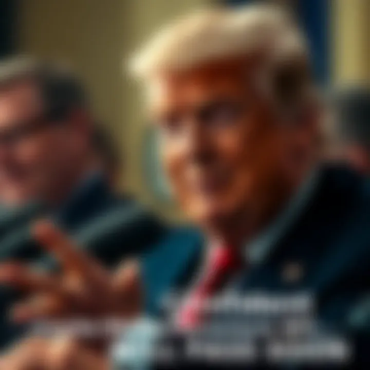 President Trump discussing the Crypto Market Structure Bill with a positive expression, symbolizing hope for the future of cryptocurrencies.