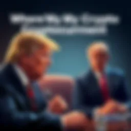 Former President Trump discussing cryptocurrency policies with advisors