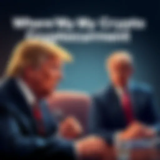 Former President Trump discussing cryptocurrency policies with advisors