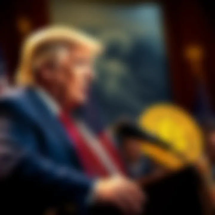 President Trump speaking about gold and Bitcoin prices during a press conference