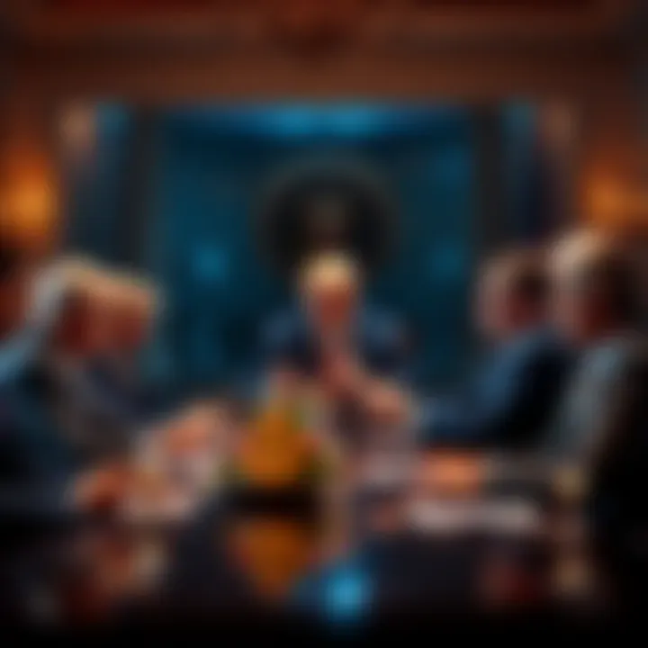 President Trump engaging with leaders from Coinbase and Ripple at a roundtable discussion about cryptocurrency regulations