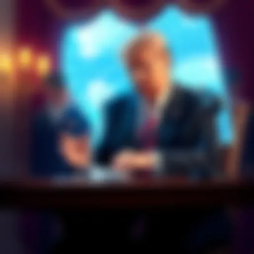 President Trump signing a bill to regulate the cryptocurrency market