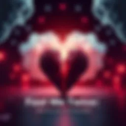 A broken heart symbolizing the impact of deception in relationships, surrounded by reflective thoughts.