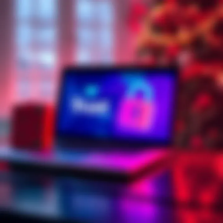 An illustration showing a laptop with a Trust Wallet logo and a broken lock symbol, representing the recent hack during Christmas.