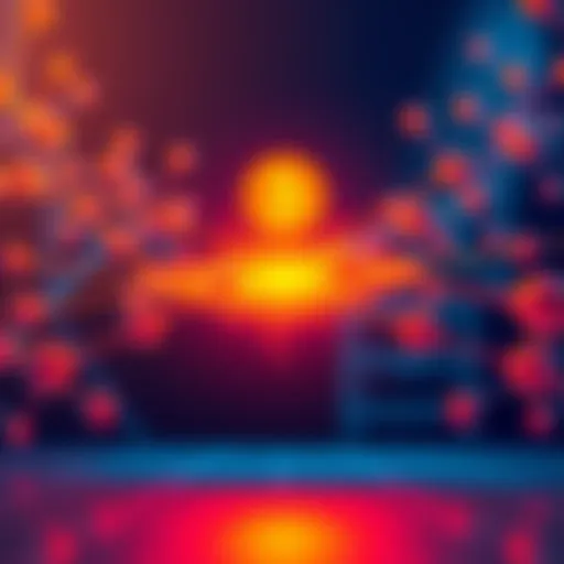 A graphic illustrating soft forks in blockchain technology with chains splitting and connecting nodes