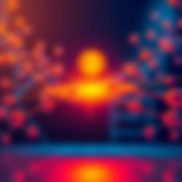 A graphic illustrating soft forks in blockchain technology with chains splitting and connecting nodes