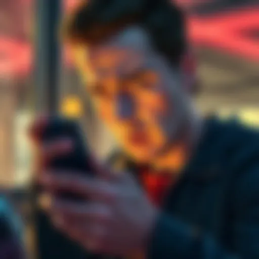 A person looking worried while checking their crypto wallet after receiving an unknown deposit